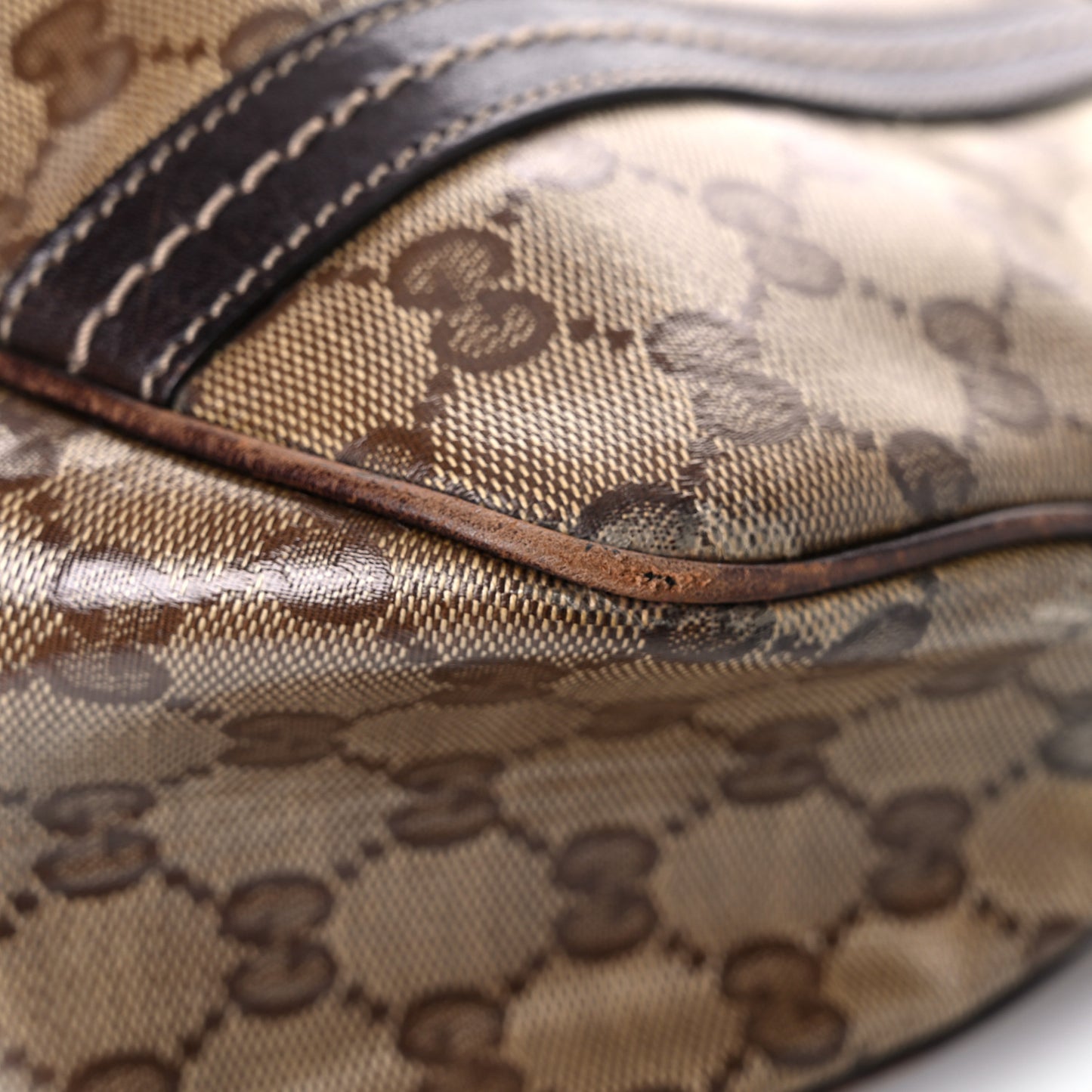 Crystal Monogram Duchessa Flap Shoulder Bag Dark Brown