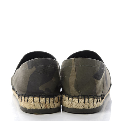 Valentino Garavani Canvas Camouflage Espadrille Flats 40 Army Green 6 of 9