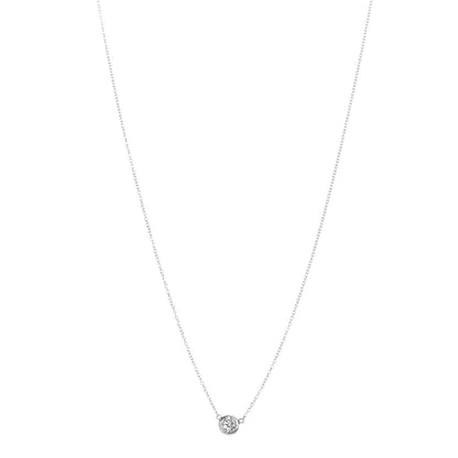 Tiffany Platinum Diamond .37ct Elsa Peretti Diamonds by the Yard Pendant Necklace 1 of 11