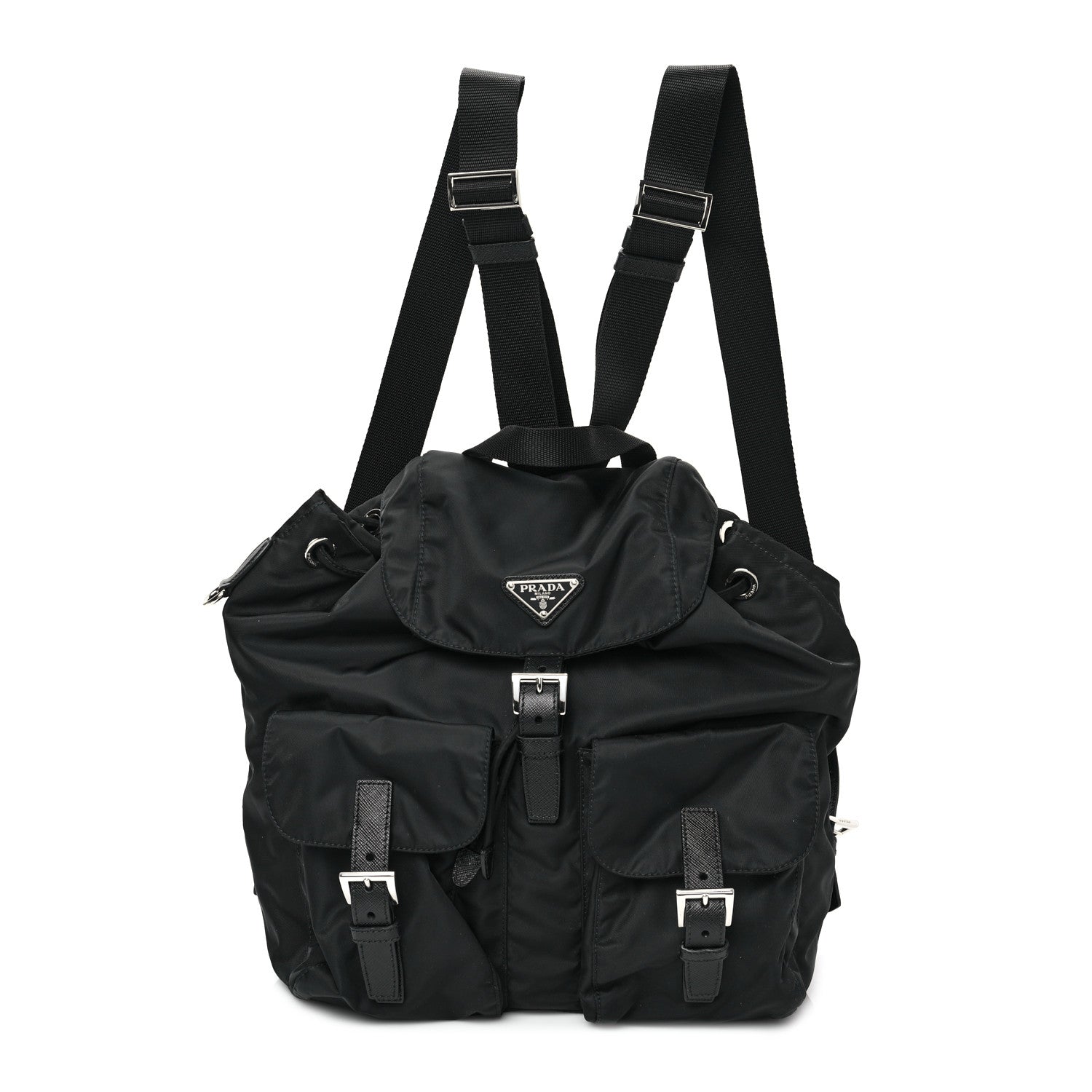 Prada Re-Nylon Saffiano Medium Backpack Black 3 of 9