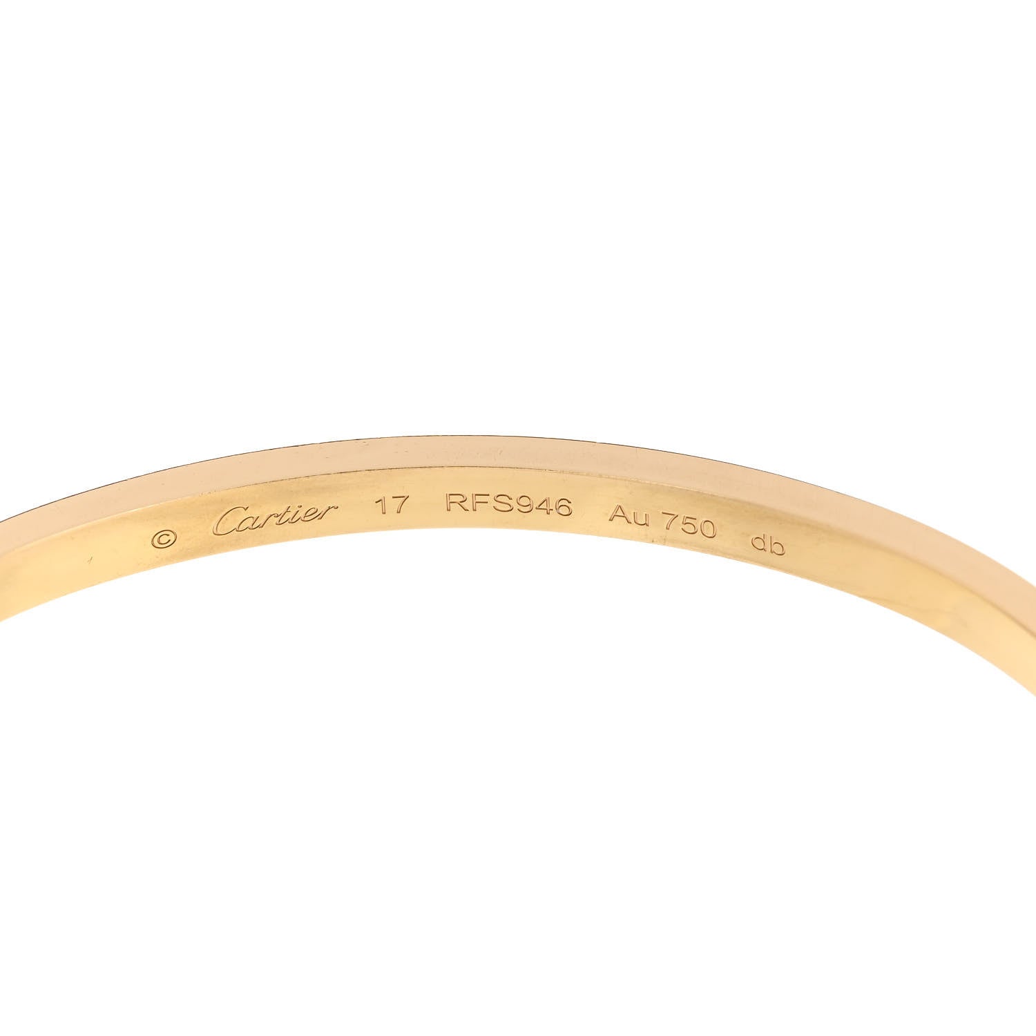 Cartier 18K Yellow Gold Small LOVE Bracelet 17 3 of 5