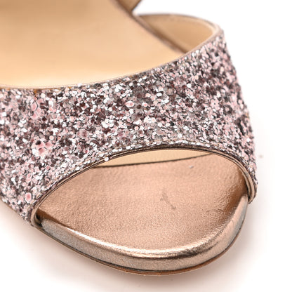 Jimmy Choo Glitter Carrie 65 Sandals 35 Natural 9 of 9