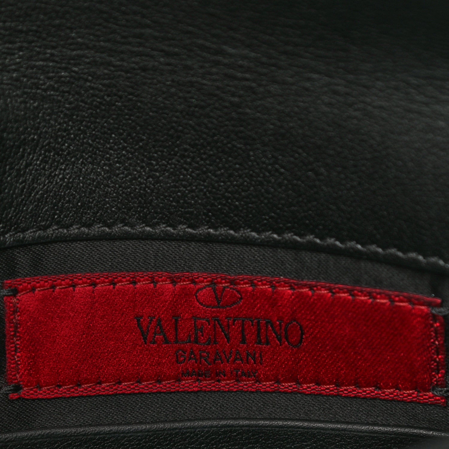 Valentino Garavani Vitello Medium Rockstud Envelope Flat Wristlet Pouch Black 5 of 5