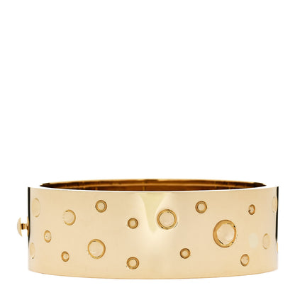 Roberto Coin 18K Yellow Gold Wide Pois Moi Luna Bangle Bracelet 1 of 4