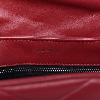 Saint Laurent Calfskin Y Quilted Monogram Toy Loulou Crossbody Bag New Lipstick 10 of 11
