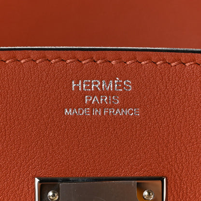Hermes Toile Swift Verso Birkin 30 Cuivre Mauve Pale 6 of 11