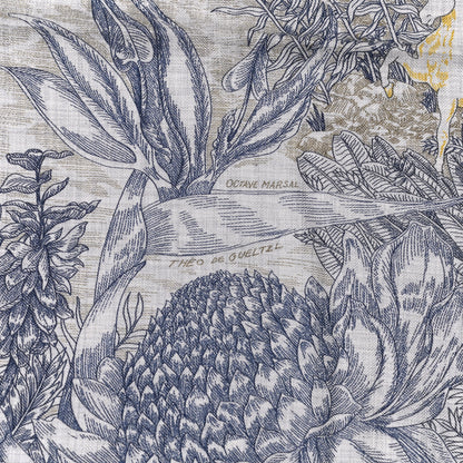 Hermes Cashmere Silk Faubourg Tropical Shawl 140 Gris Chine Encre 5 of 6