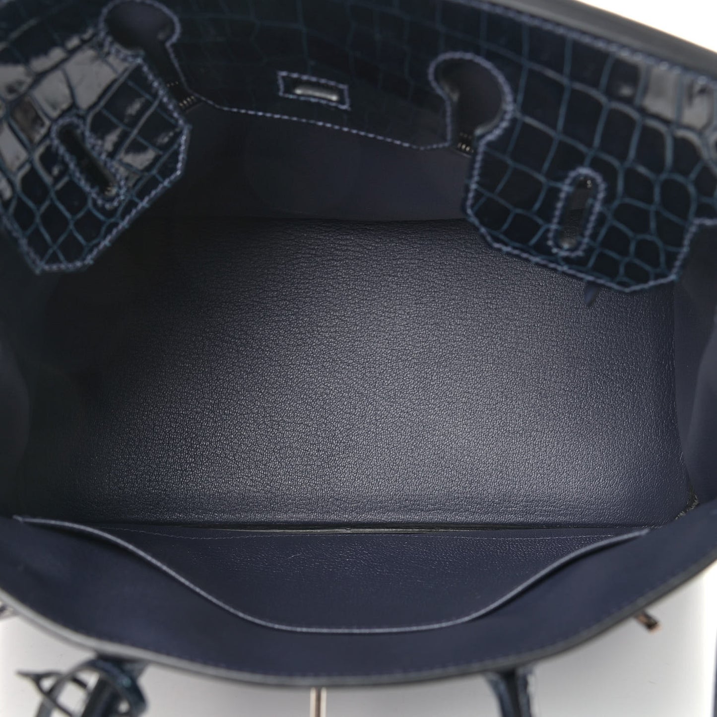 Togo Shiny Niloticus Crocodile Birkin Touch 30 Bleu Nuit