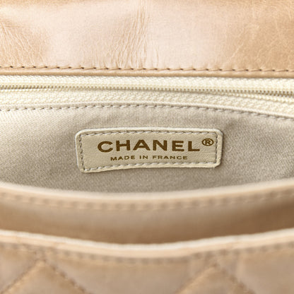 Chanel Glazed Calfskin Quilted Medium Bubble CC Flap Beige 6 of 14