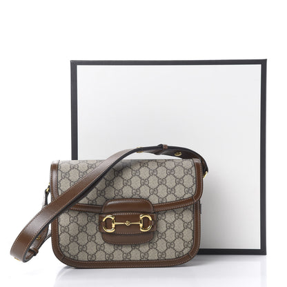 Gucci GG Supreme Monogram Horsebit 1955 Shoulder Bag Beige Brown Sugar 11 of 11