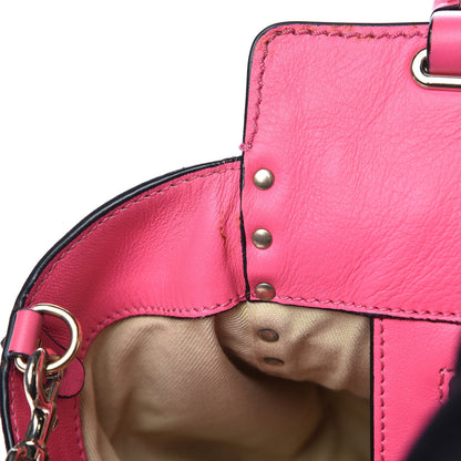 Valentino Garavani Vitello Small Rockstud Tote Fuxia Fluo 8 of 14