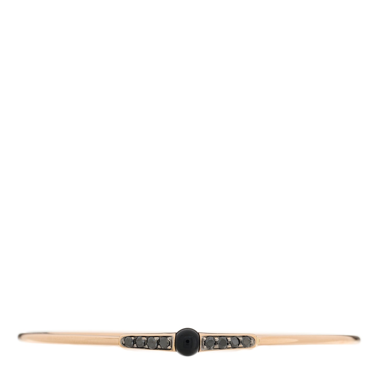 18K Rose Gold Black Diamond Black Onyx M'ama non M'ama Bracelet S