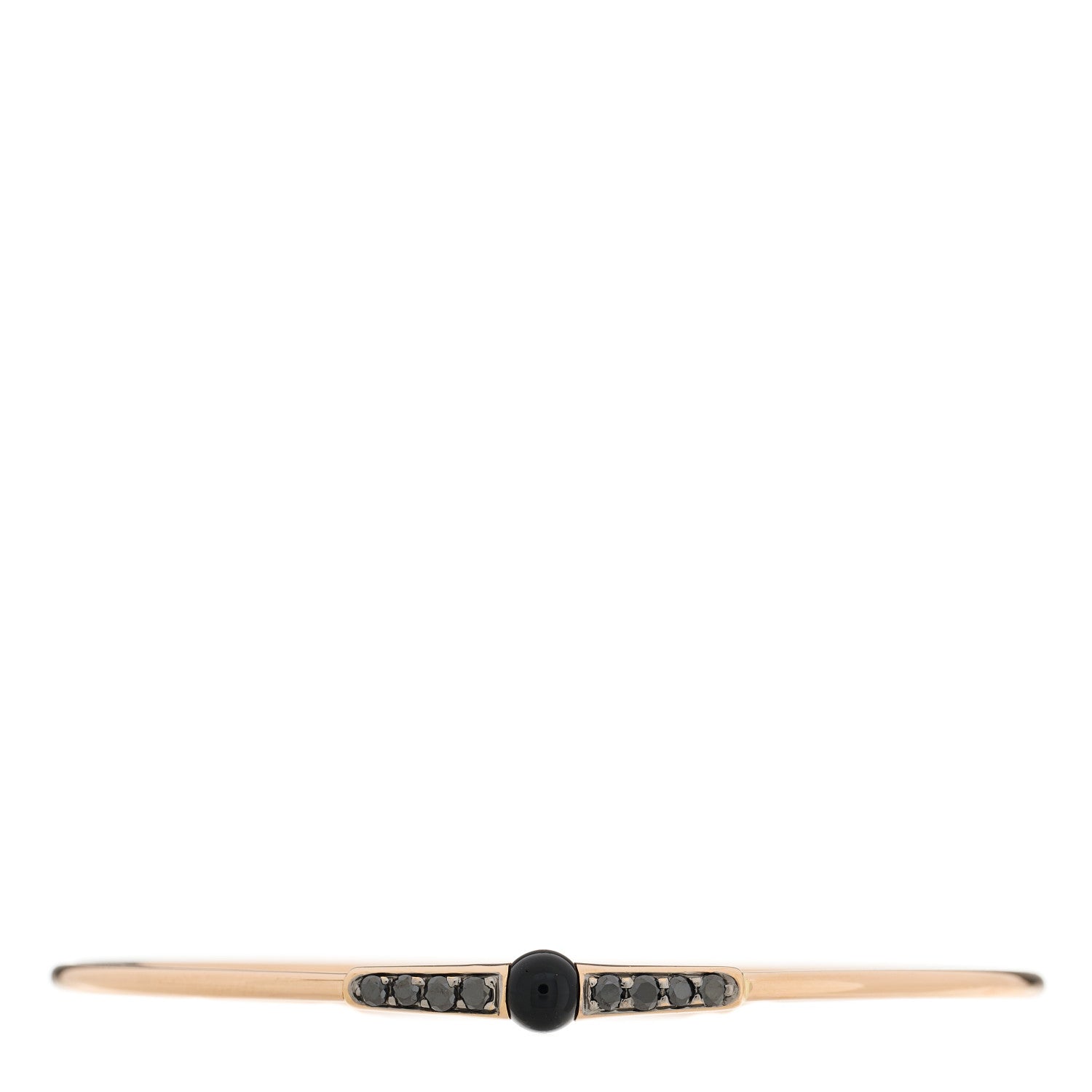 Pomellato 18K Rose Gold Black Diamond Black Onyx M'ama non M'ama Bracelet S 1 of 3