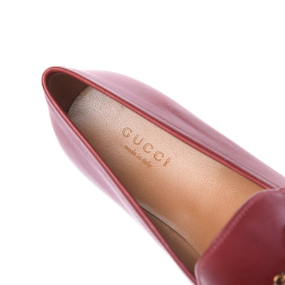 Gucci Calfskin Womens Jordaan Loafers 36 Hibiscus Red 8 of 12