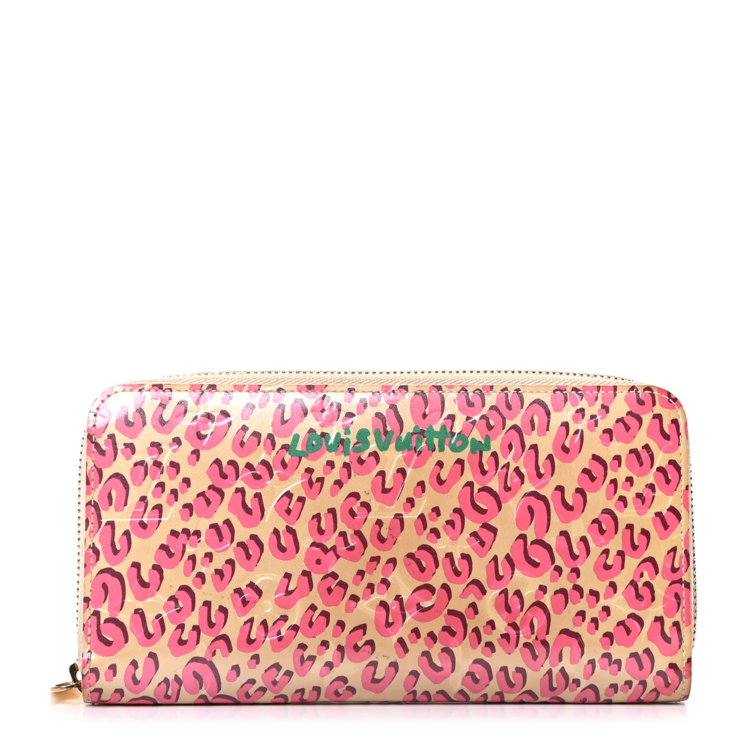 Louis Vuitton Vernis Leopard Zippy Wallet Blanc Corail 1 of 7