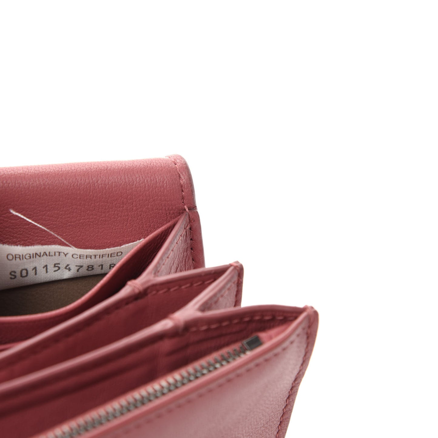 Nappa Intrecciato Continental Wallet on Chain Rose Pink