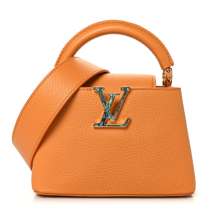Louis Vuitton Taurillon Mini Capucines Safran Imperial 1 of 9