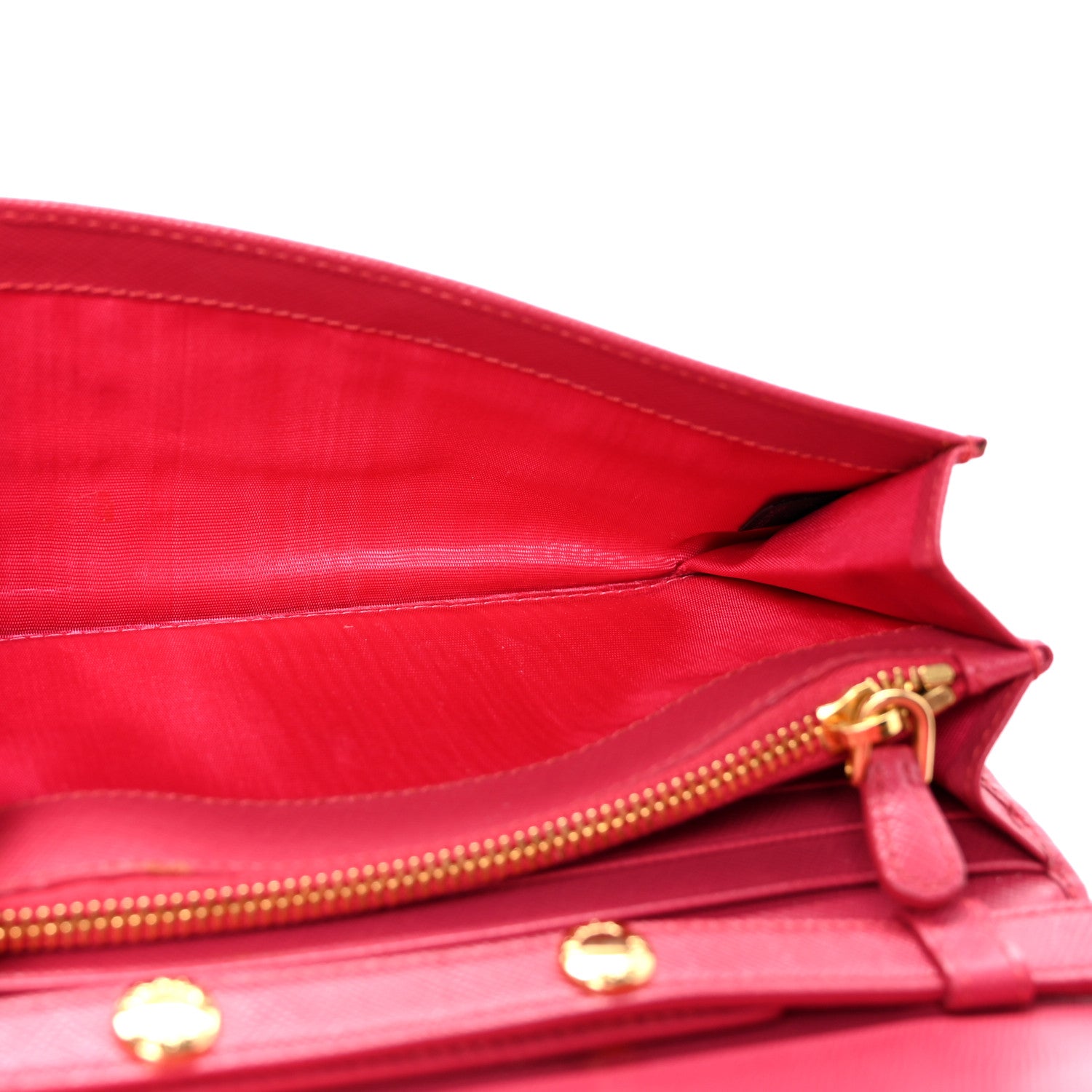 Prada Saffiano Love Chain Wallet Peonia 5 of 9