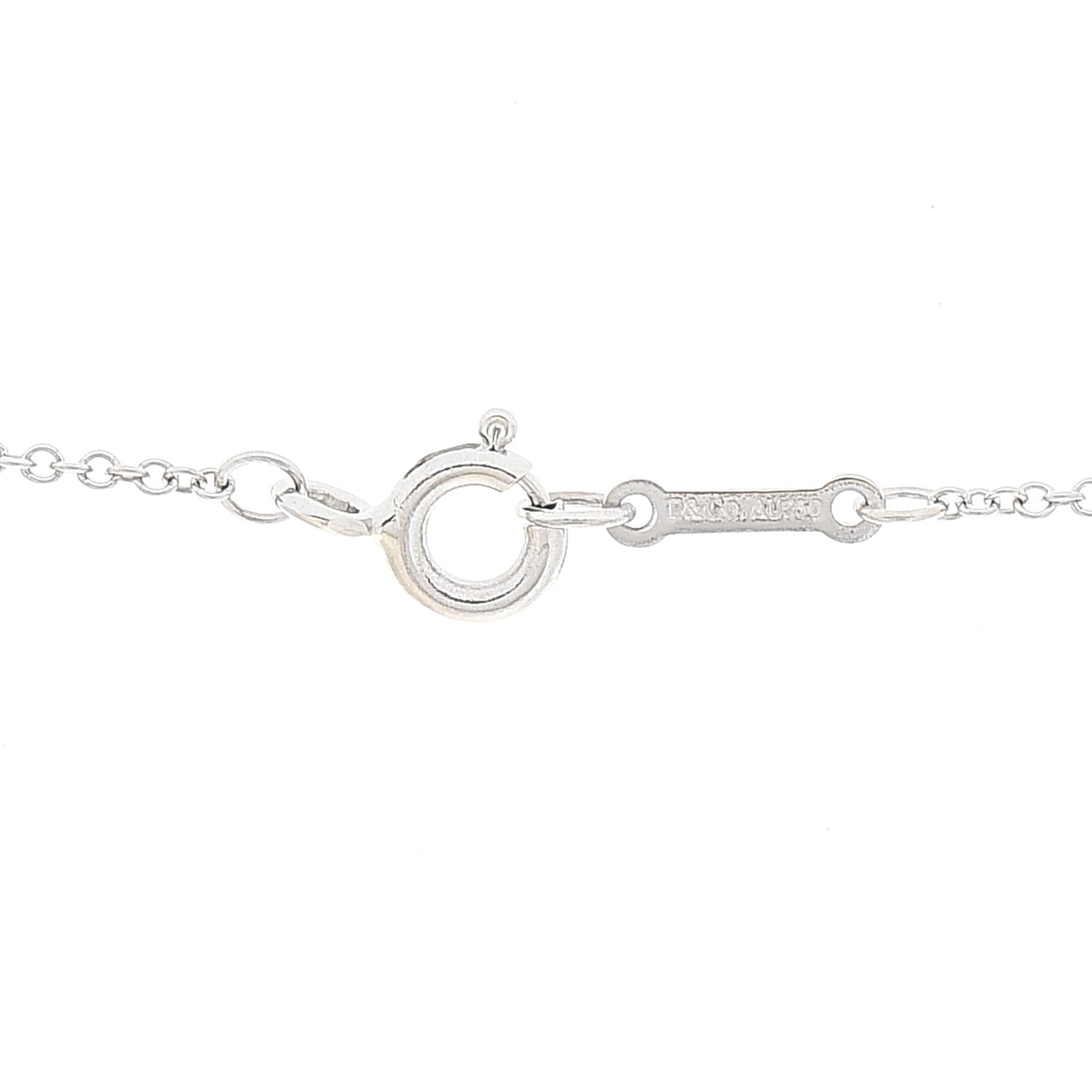 Tiffany 18K White Gold Diamond Paloma Picasso Olive Leaf Pendant Necklace 5 of 7