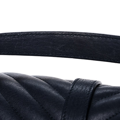 Saint Laurent Sheepskin Matelasse Chevron Monogram Large College Satchel Navy Blue 15 of 16