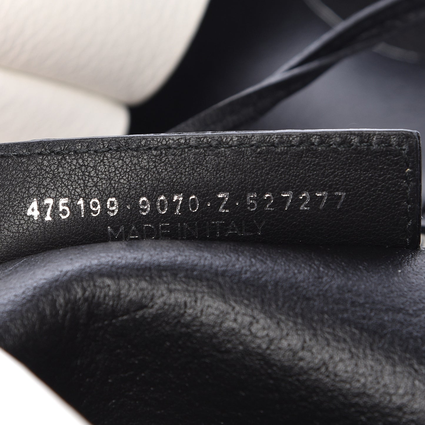 Calfskin Logo Strap Small Everyday Tote White Black