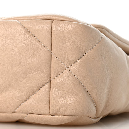 Chanel Goatskin Quilted Medium Chanel 19 Flap Light Beige 9 of 12