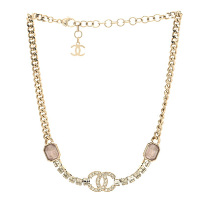 Chanel Crystal CC Choker Gold Pink 3 of 5