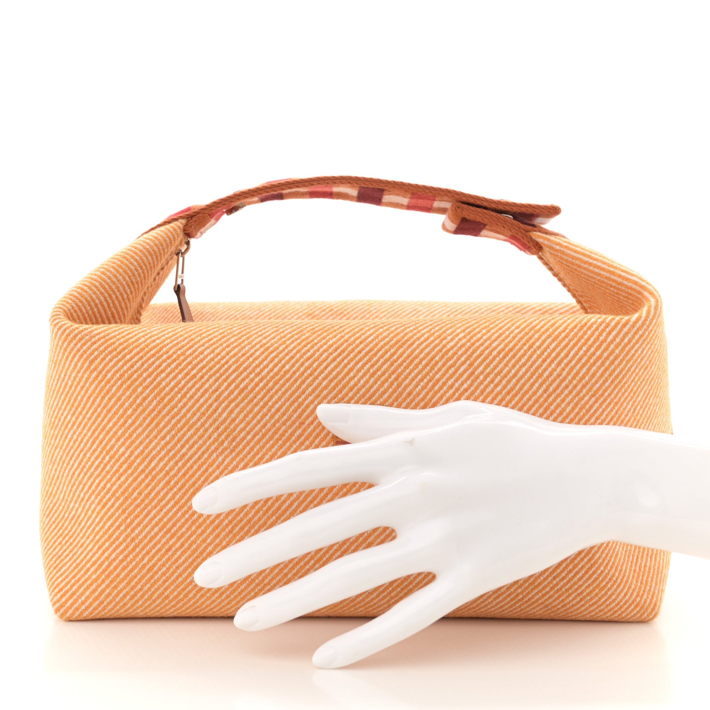 Merino Wool Large Au Carre Bride-A-Brac Pouch Fauve