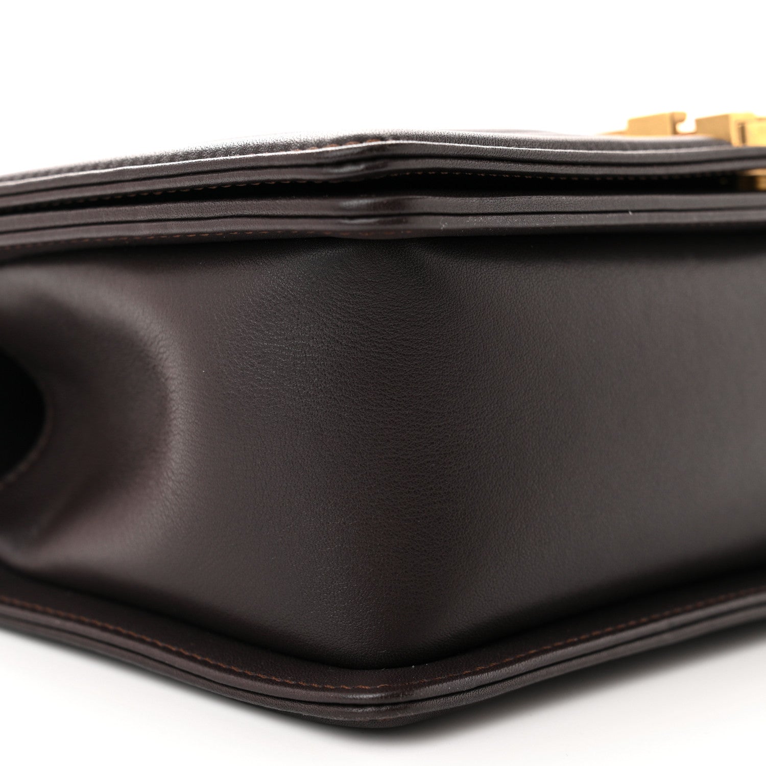 Chanel Calfskin Quilted Medium Boy Flap Dark Brown 9 of 11