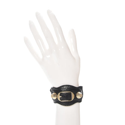 Balenciaga Agneau Arena Giant 12 Gold Hardware Bracelet S Black 2 of 4