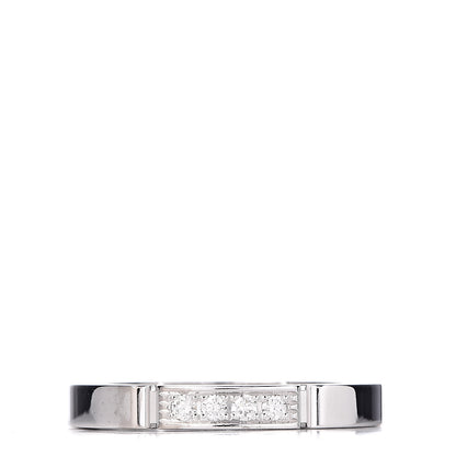 Cartier 18K White Gold Diamond Maillon Panthere Wedding Band Ring 47 4 1 of 5