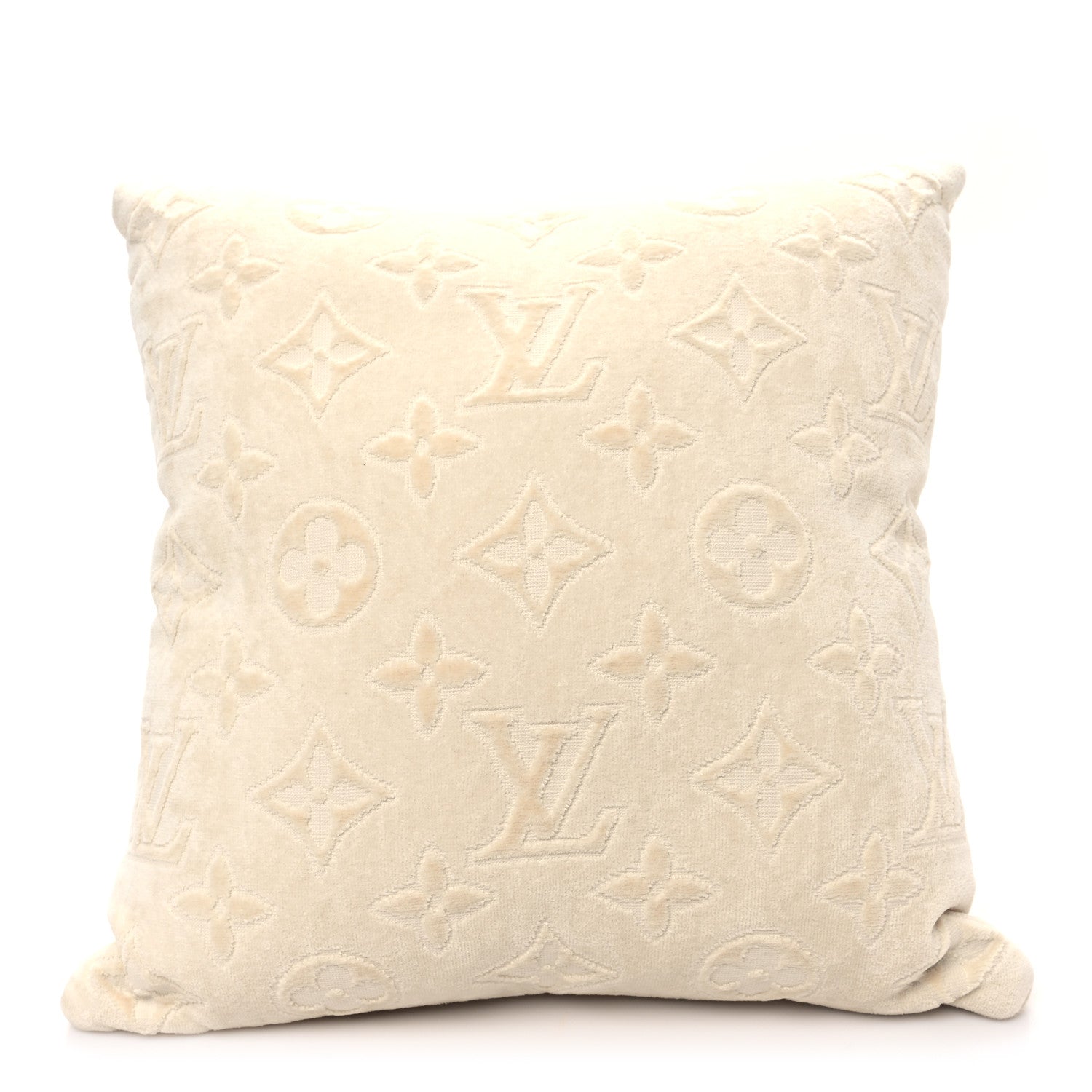 Louis Vuitton Cotton Beach Cushion Pillow Creme 2 of 3
