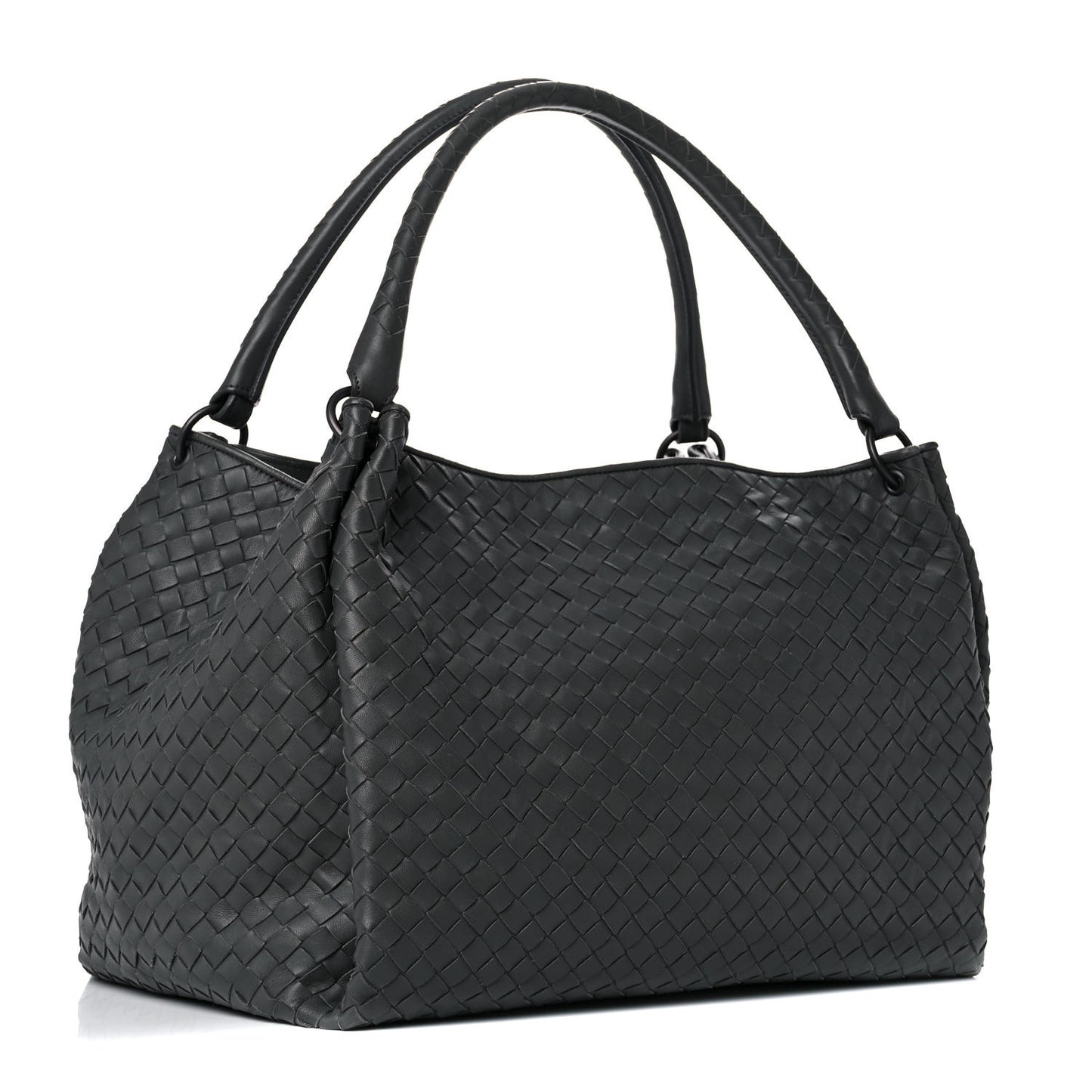 Nappa Intrecciato Parachute Bag Grey