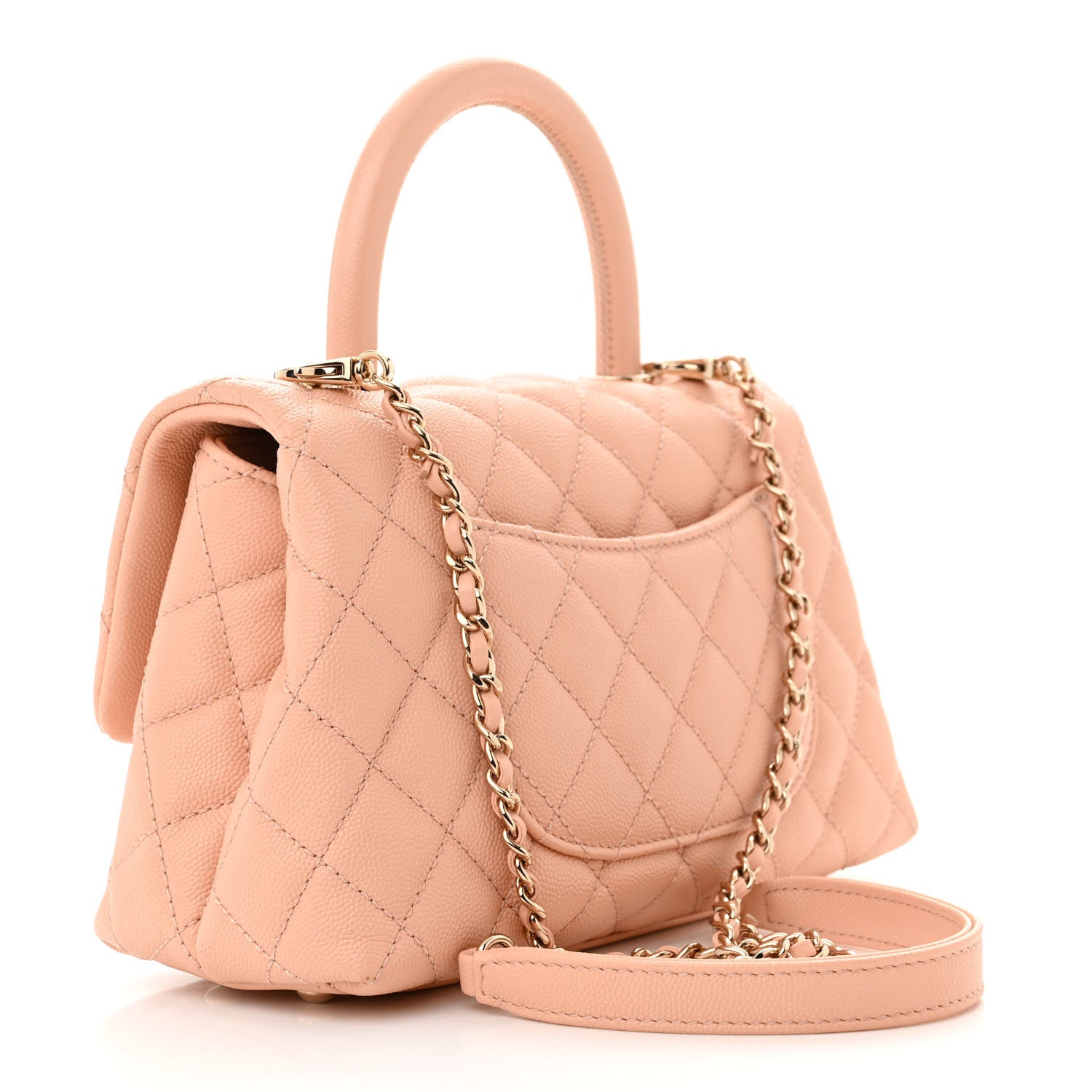 Chanel Caviar Quilted Mini Coco Handle Flap Light Pink 3 of 10