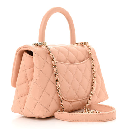 Chanel Caviar Quilted Mini Coco Handle Flap Light Pink 3 of 10