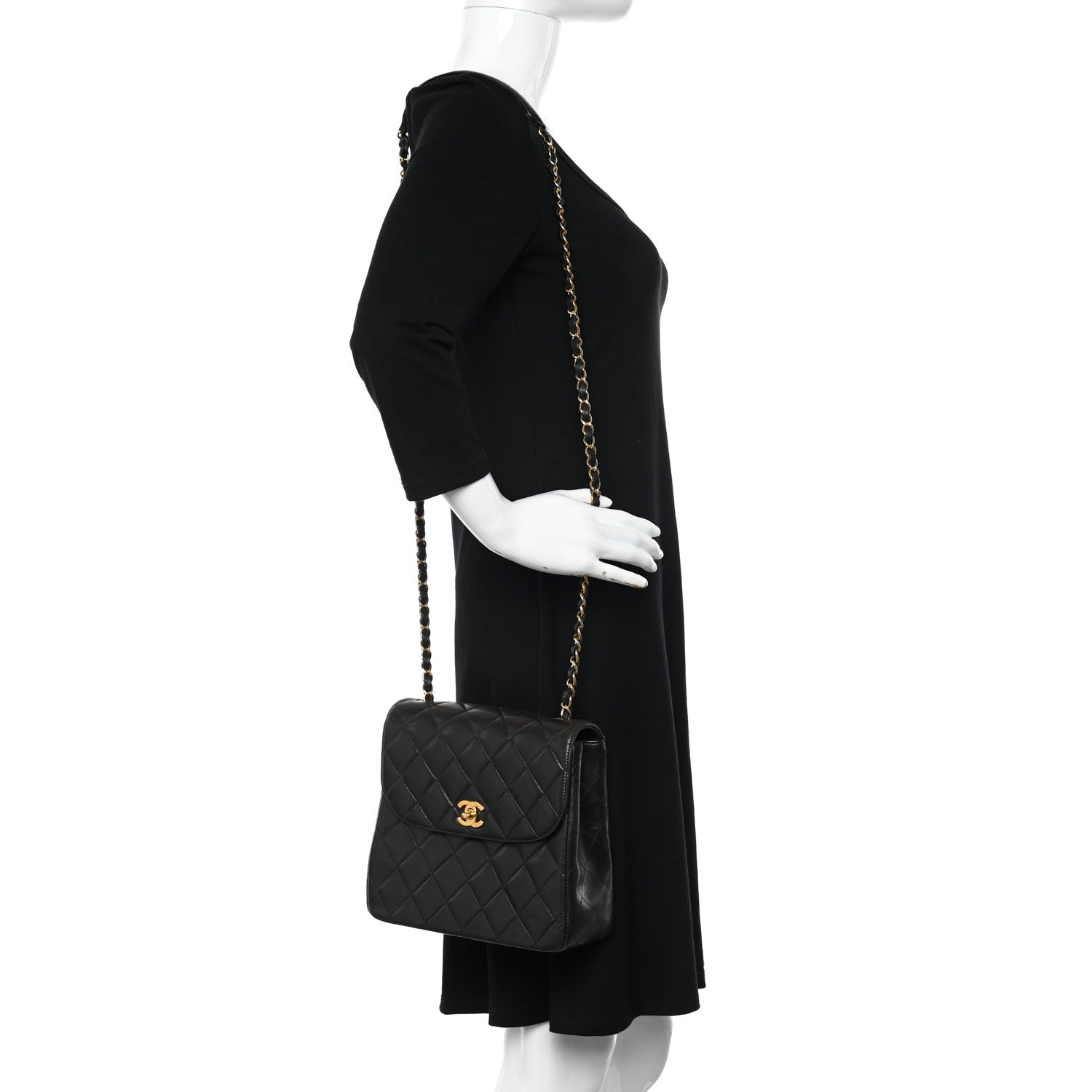 Chanel Lambskin Quilted Flap Bag Black 2 of 12