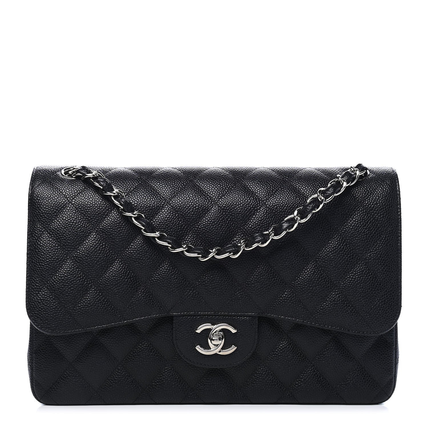Chanel Caviar Quilted Jumbo Double Flap Black 1 of 9