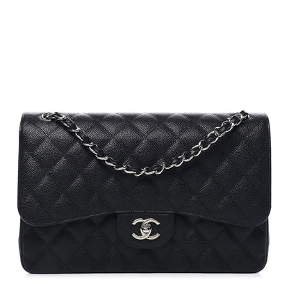 Chanel Caviar Quilted Jumbo Double Flap Black 1 of 9