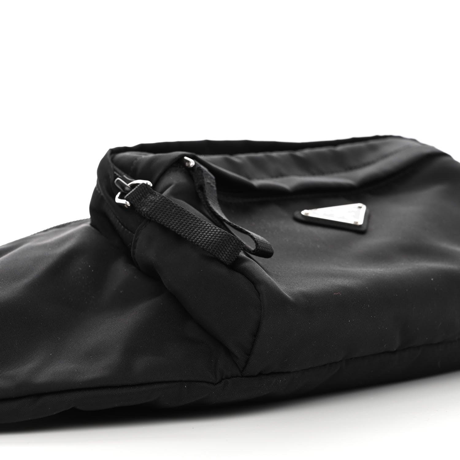 Prada Tessuto Nylon Double Pocket Belt Bag Black 11 of 12