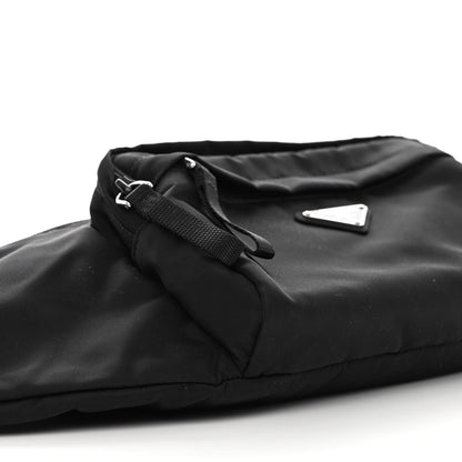 Prada Tessuto Nylon Double Pocket Belt Bag Black 11 of 12
