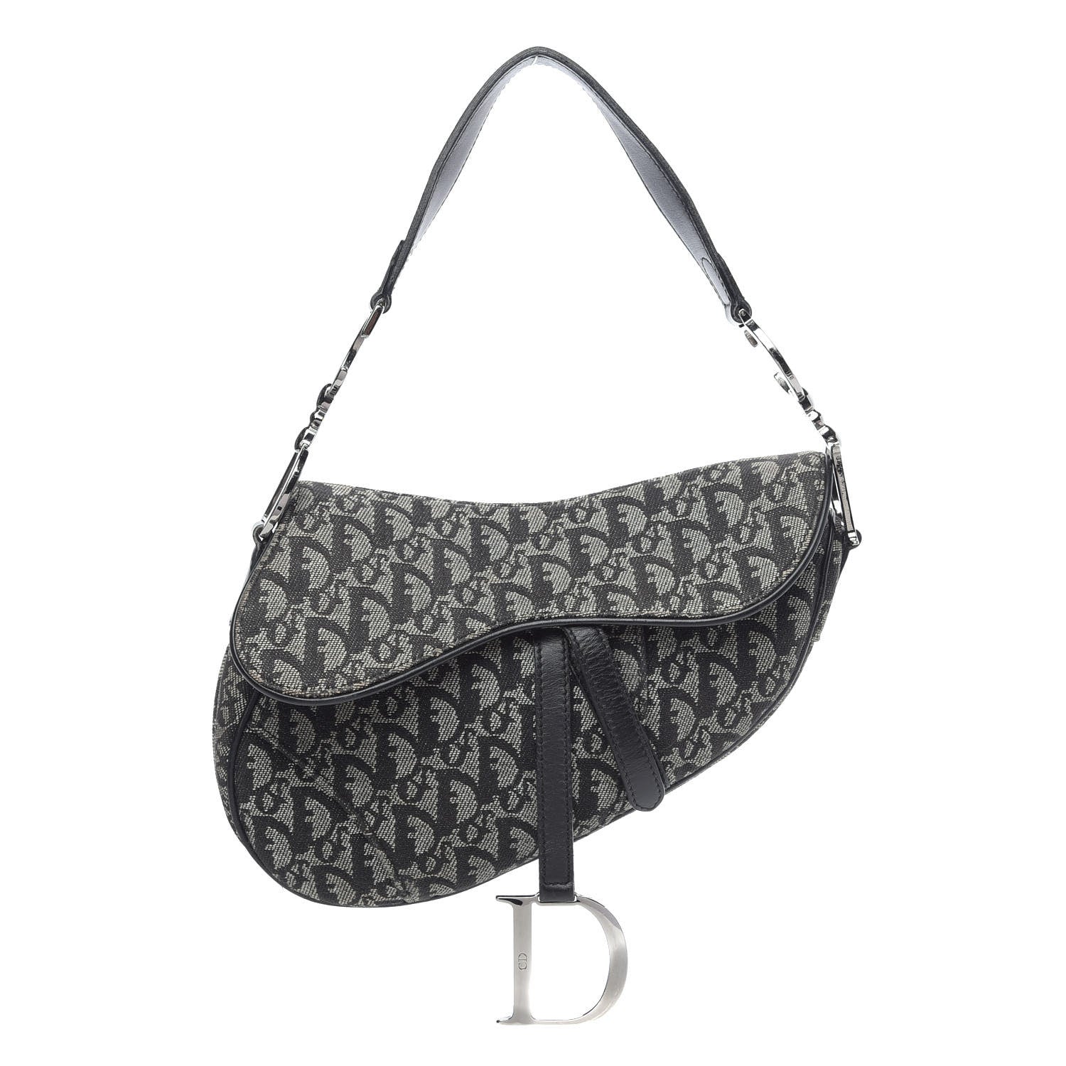 Christian Dior Monogram Saddle Bag Black 1 of 13