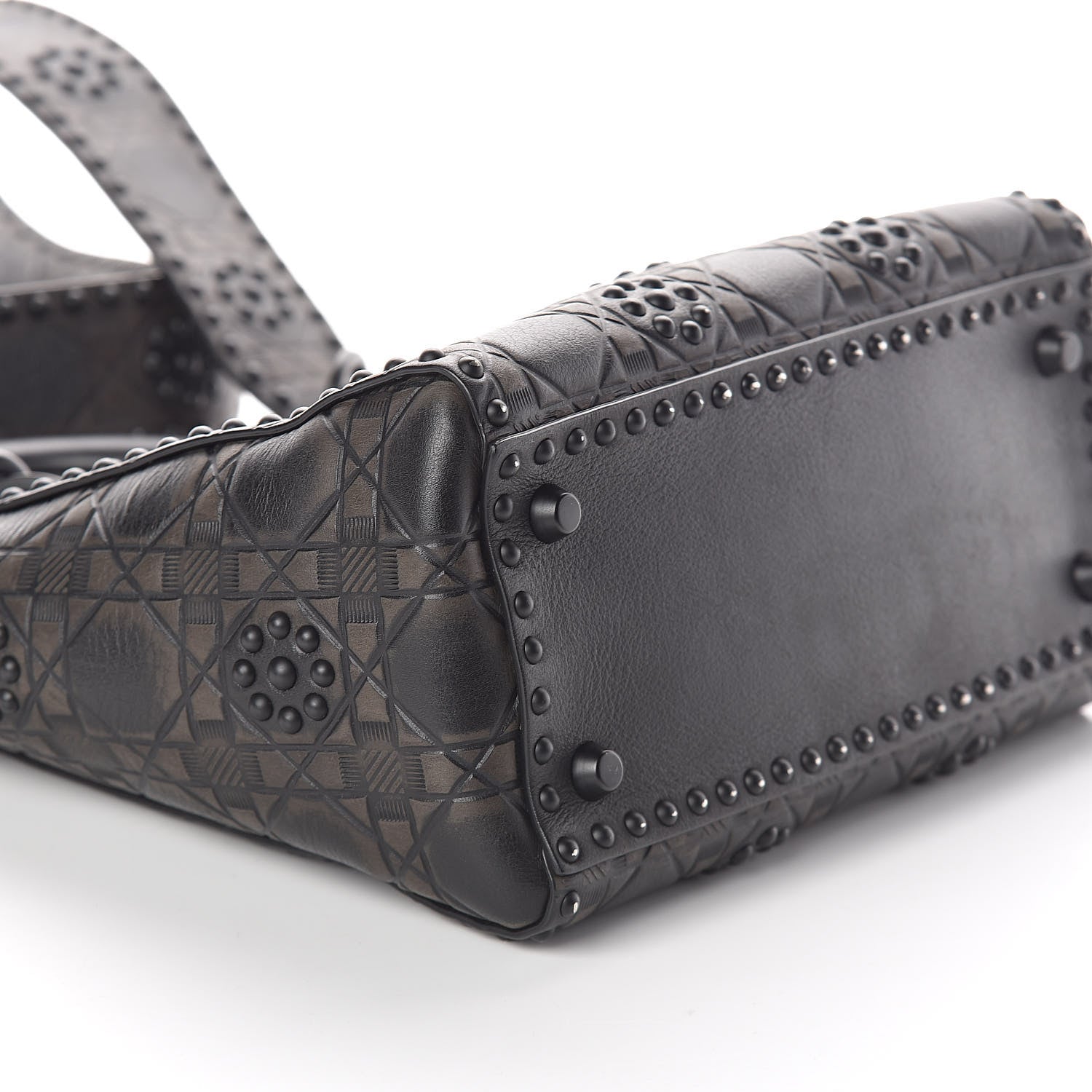 Christian Dior Lambskin Studded Matte Cannage Medium Lady Dior So Black 8 of 9