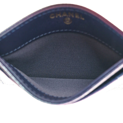 Chanel Iridescent Caviar Quilted Card Holder Dark Blue 5 of 9