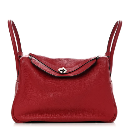 Hermes Taurillon Clemence Lindy 34 Rouge Grenat 1 of 14