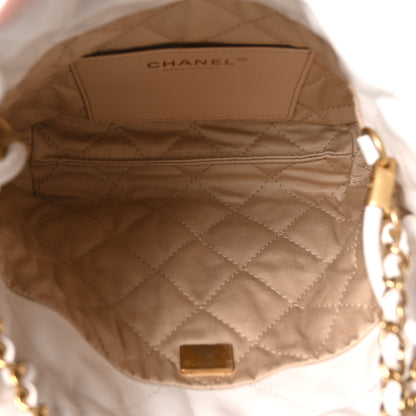 Chanel Shiny Calfskin Quilted Mini Chanel 22 White Black 4 of 9