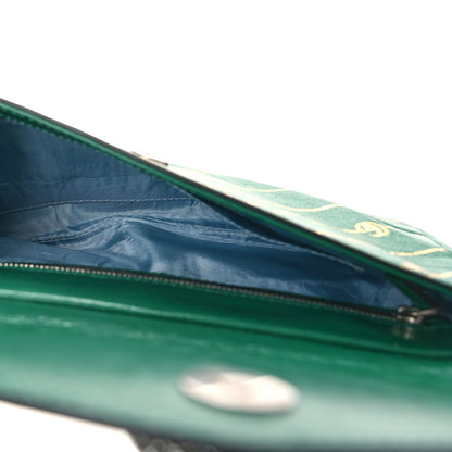 Gucci Calfskin Diagonal GG Medium Thiara Double Envelope Shoulder Bag Emerald Green Black 5 of 11
