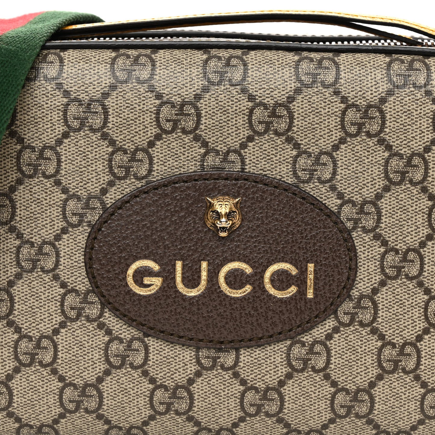GG Supreme Monogram Web Neo Vintage Shoulder Bag Beige New Acero Crop