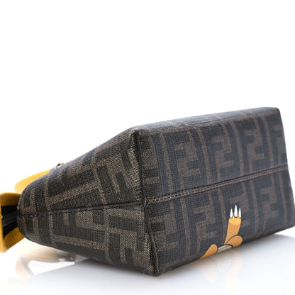 Fendi X FRGMT X POKEMON Glazed Fabric FF Pokemon Mini By The Way Top Handle Tobacco Moro Giallo Mimosa 8 of 10