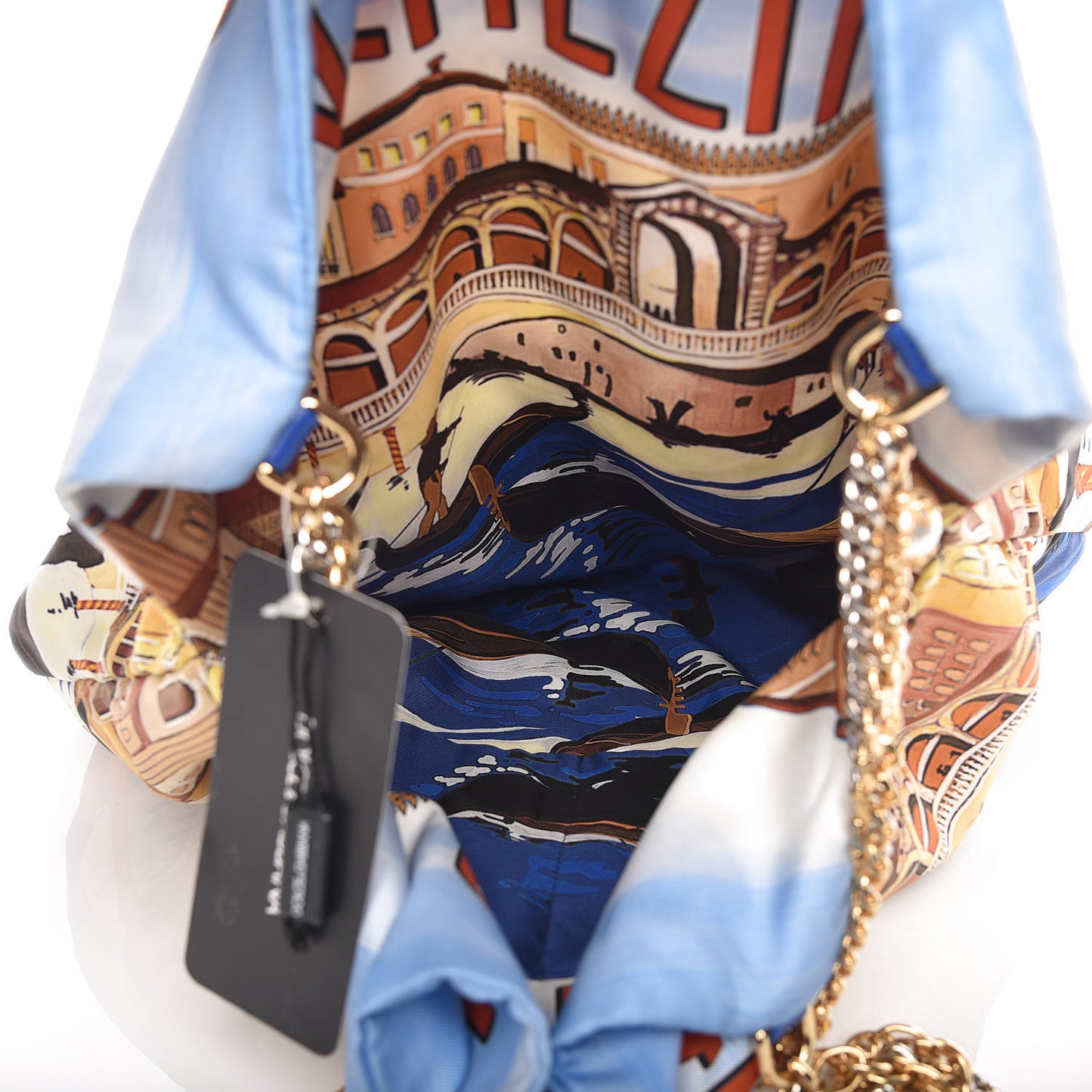 Silk Venezia Printed Anita Tote Blue Multicolor