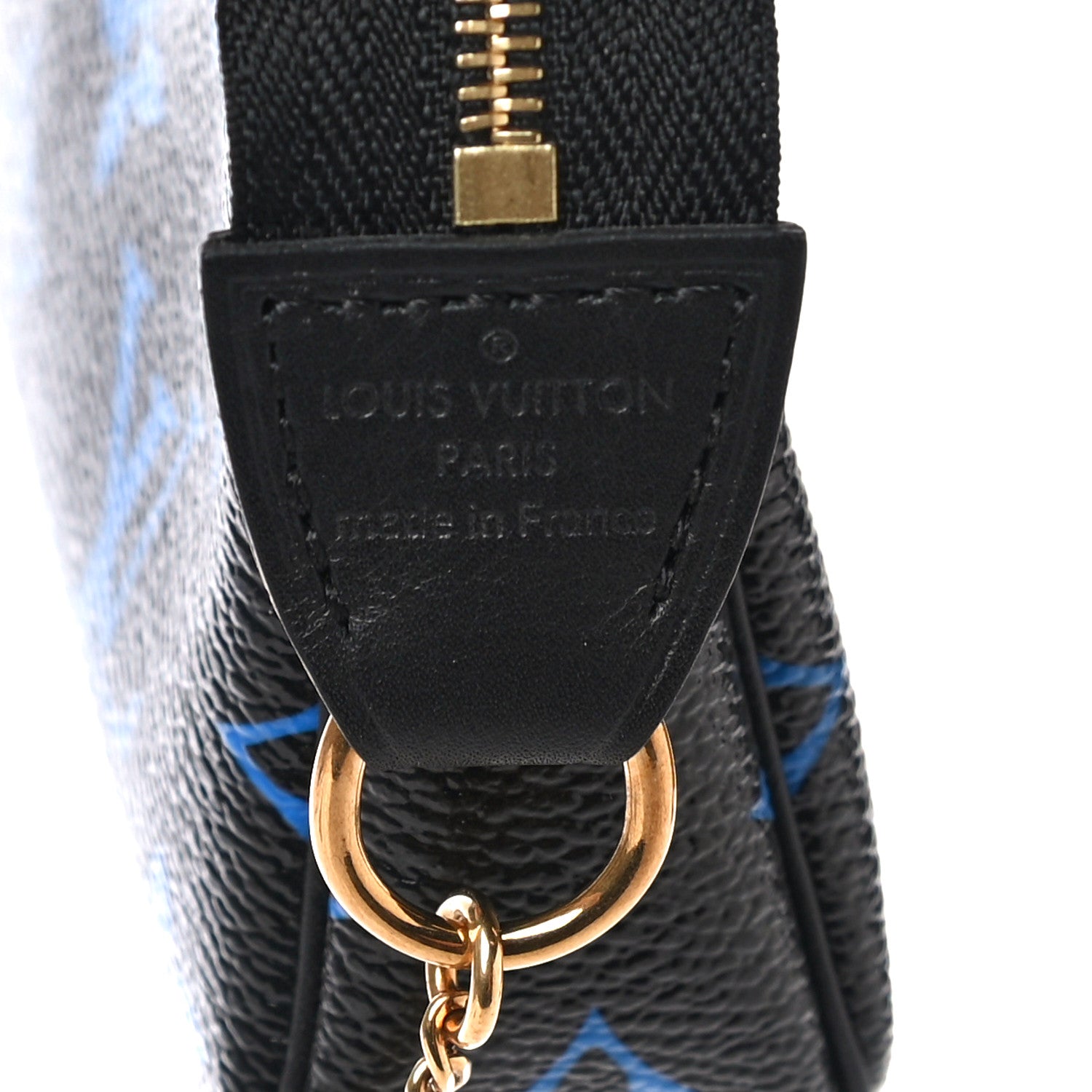 Louis Vuitton Colored Monogram Mini Pochette Accessories Blue Black 6 of 9
